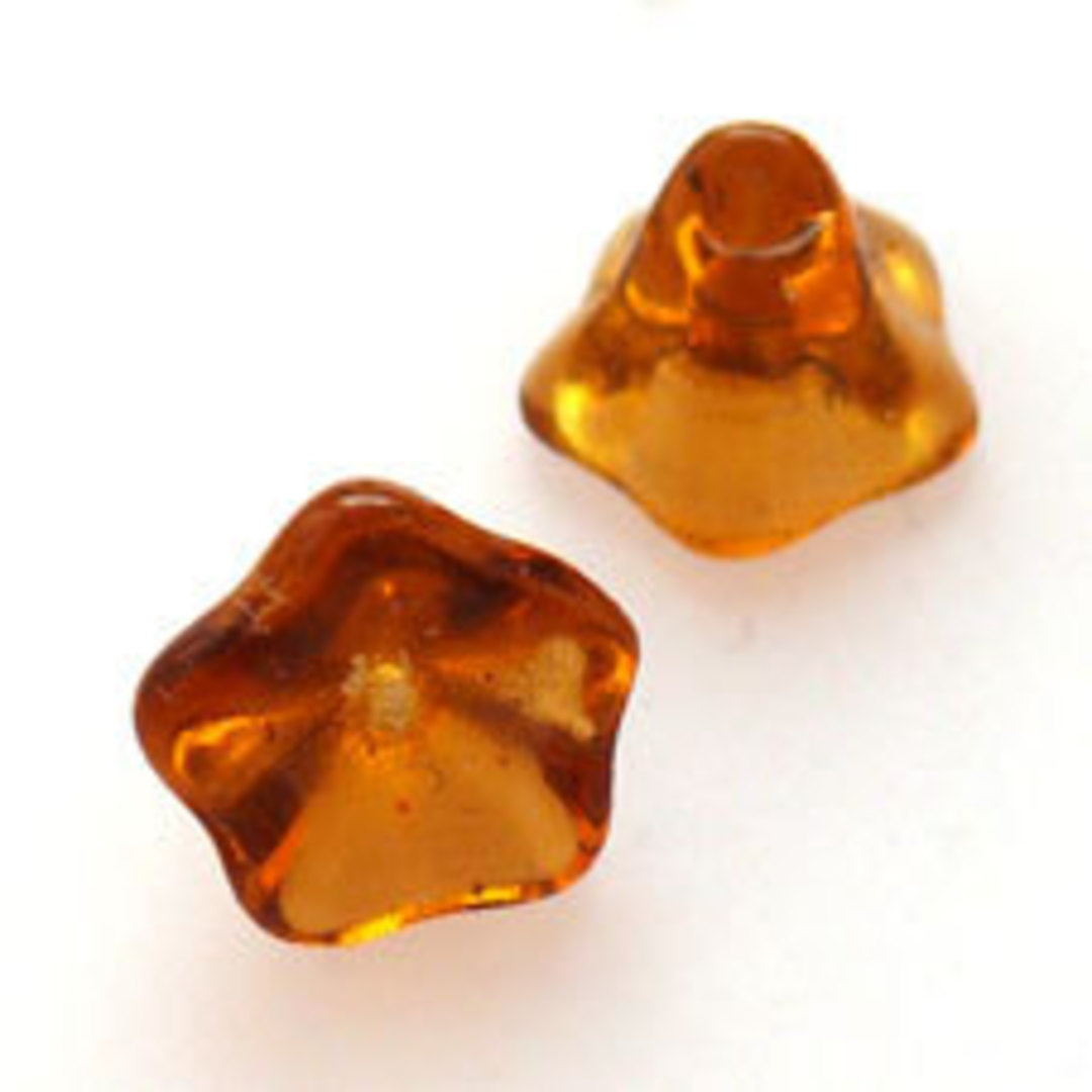 Cupped Flower, 10mm - Amber image 0