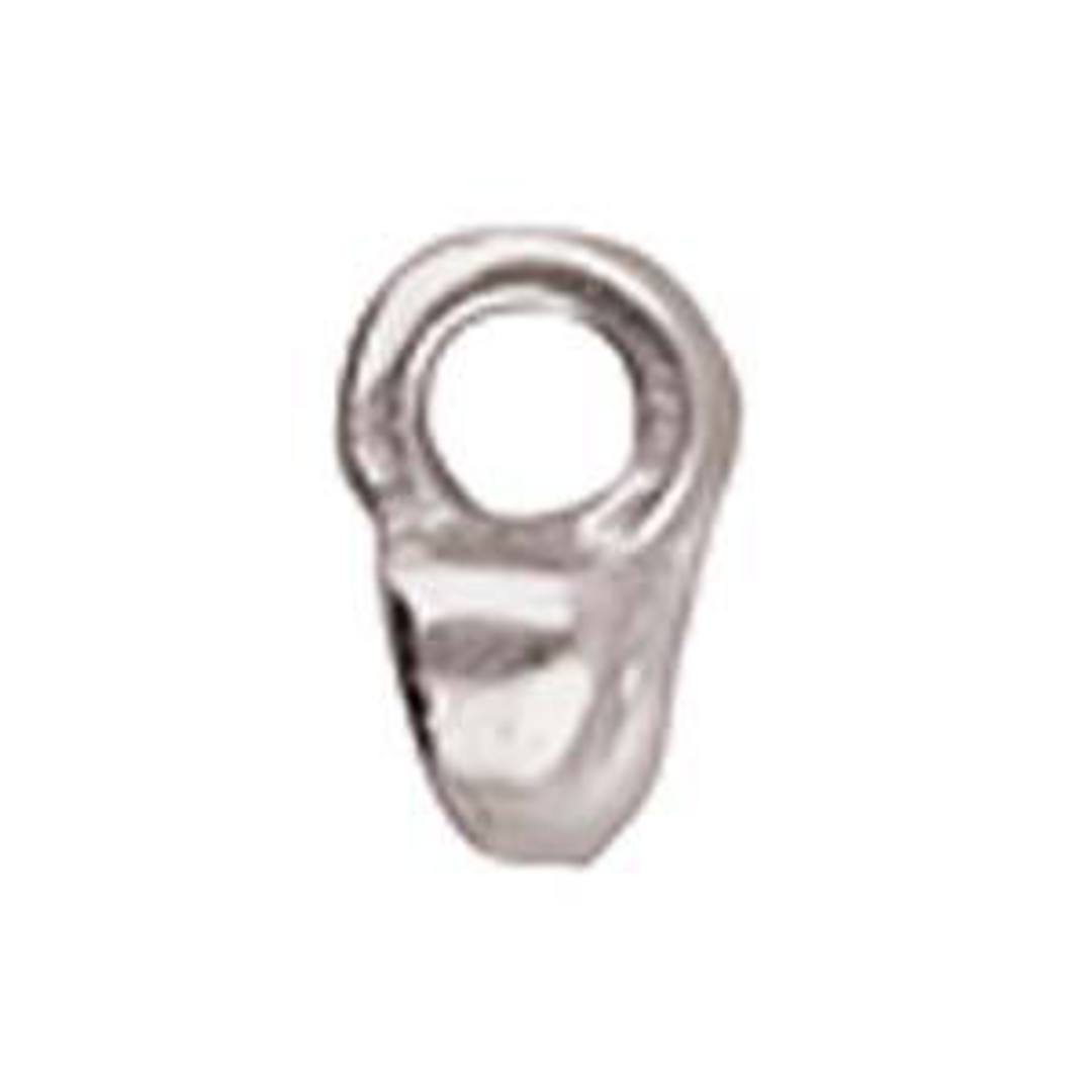 Cymbal Finding: Remata - Superduo bead ending - Antique Silver image 1