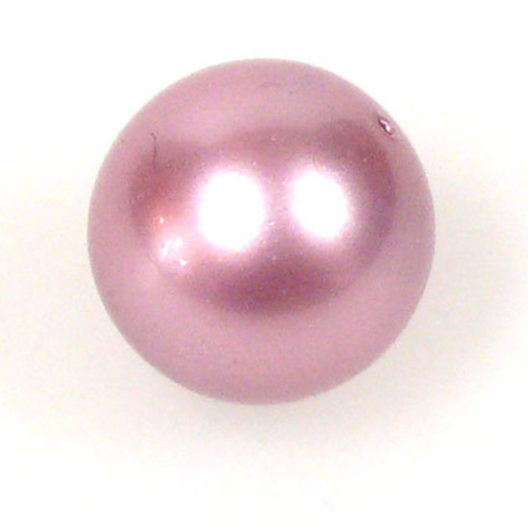 12mm Round Swarovski Pearl, Powder Rose image 0