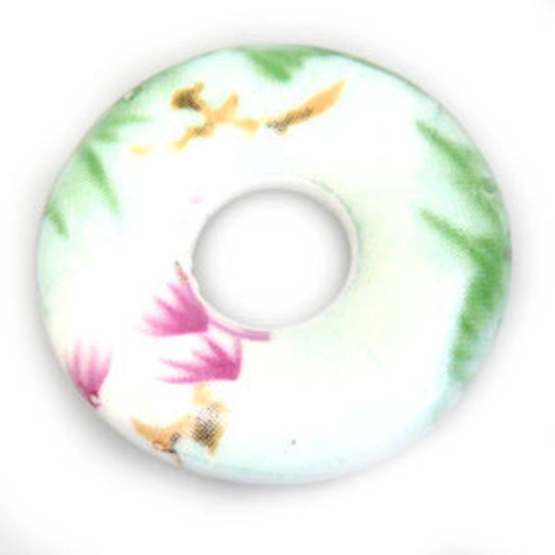 Porcelain Donut, mint green and pink image 0