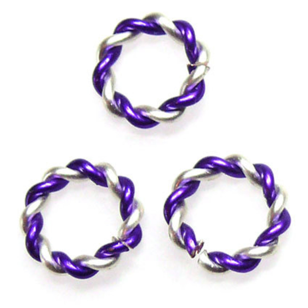 Twisted Jumpring, silver/purple image 0