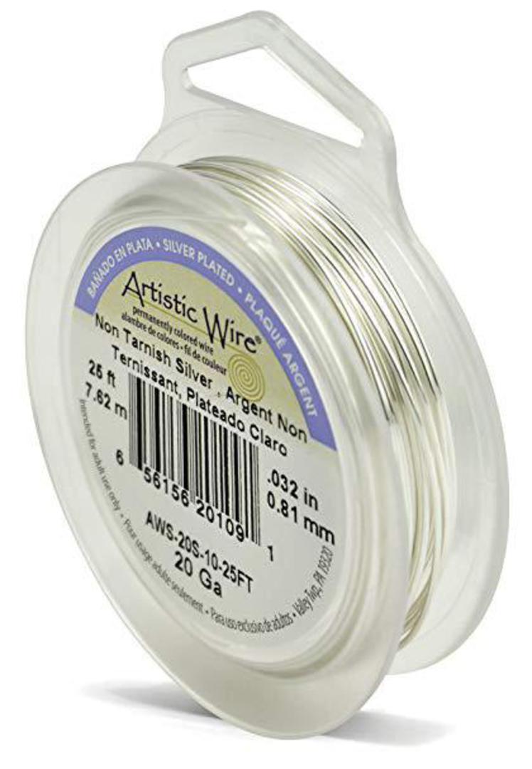 Silver　Wire　(7.6m　spool)　Artistic　gauge　(0.81mm)　Hold　Artistic　Wires　The　Wire:　20　Tarnish　20　gauge　Resistant　Bead