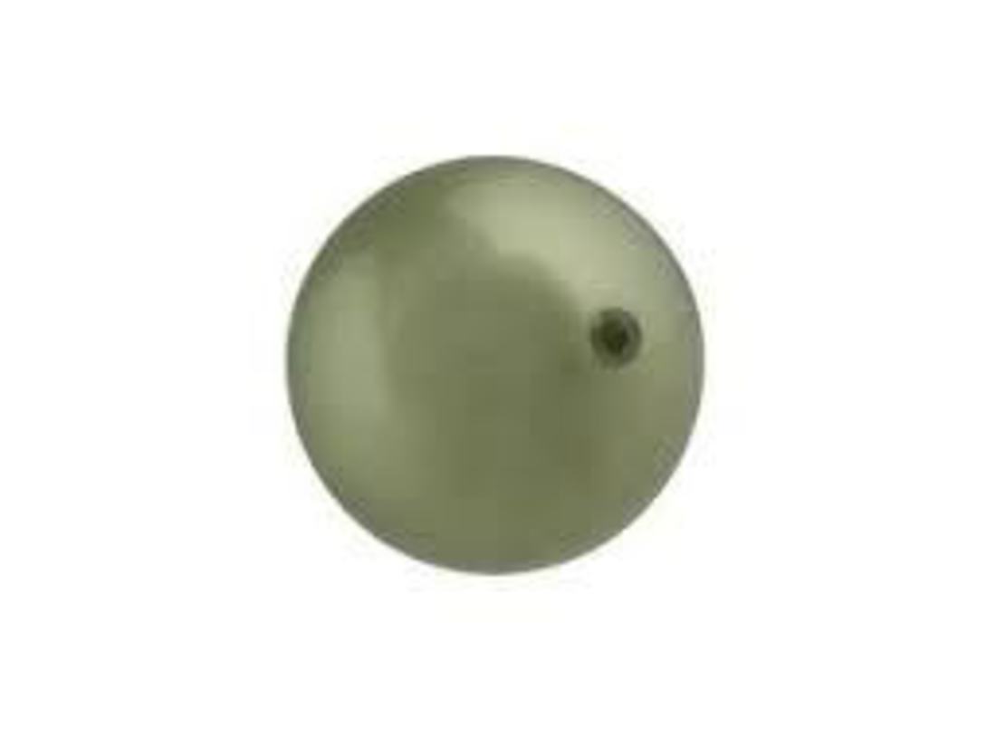 12mm Round Swarovski Pearl, Powder Green image 0
