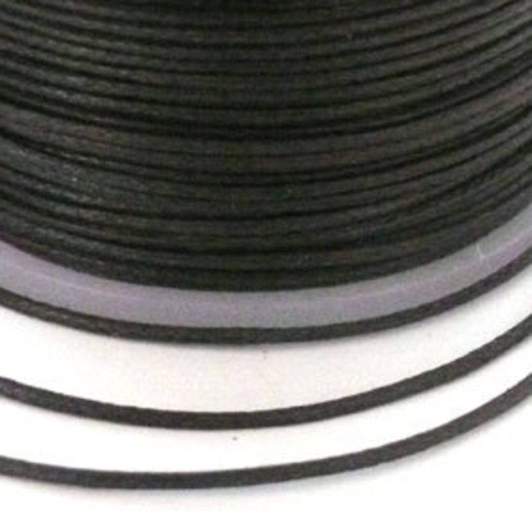 Indian round cotton cord - 1mm - dark brown image 0