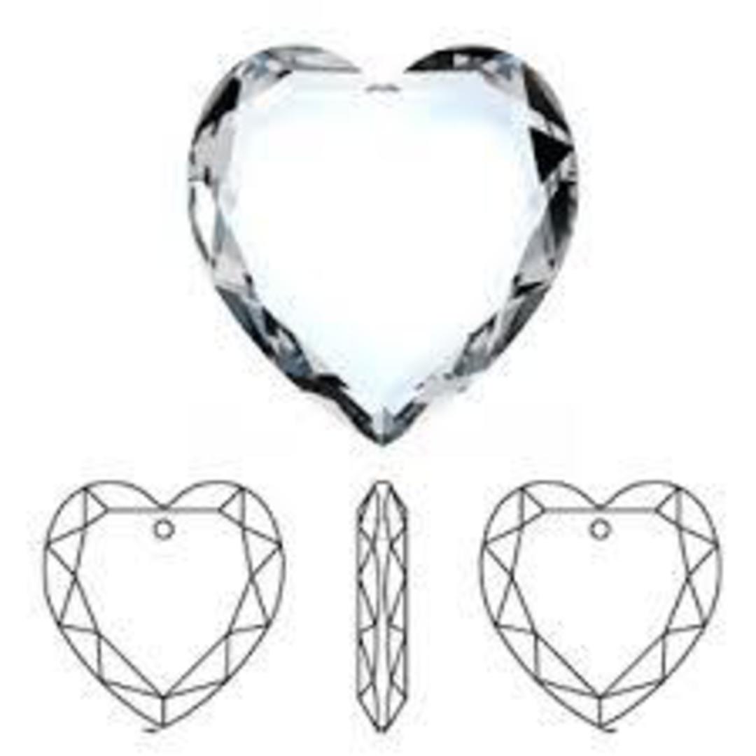 Swarovski Flat Heart, 10mm - Crystal image 1