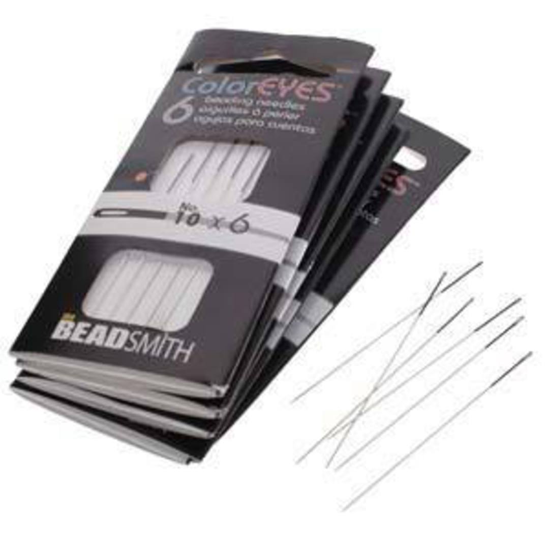 Beadsmith ColourEye Needles, 6 pack: Size 10 (black) image 0