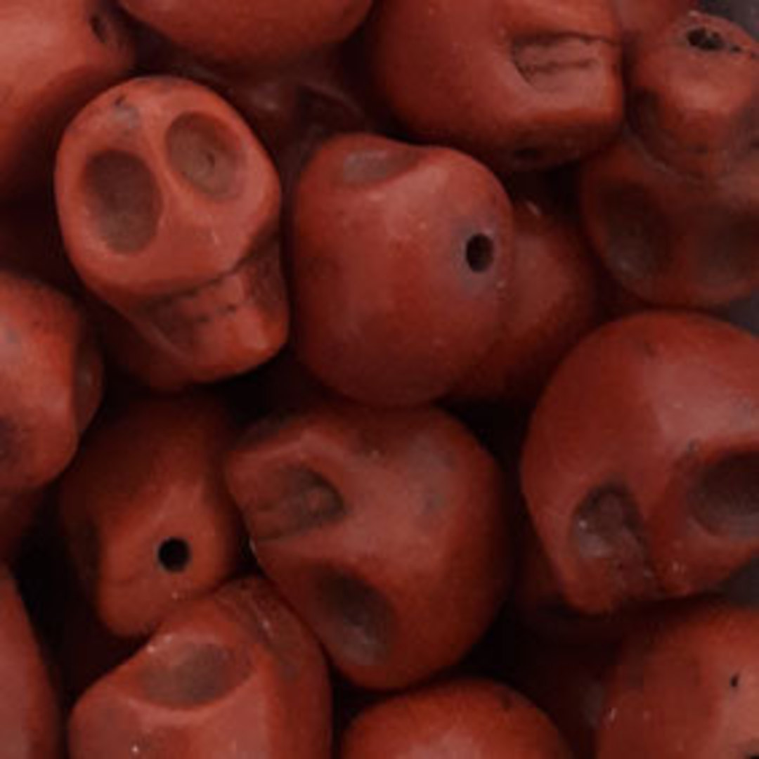 Howlite Skull: Small - Brownish image 0