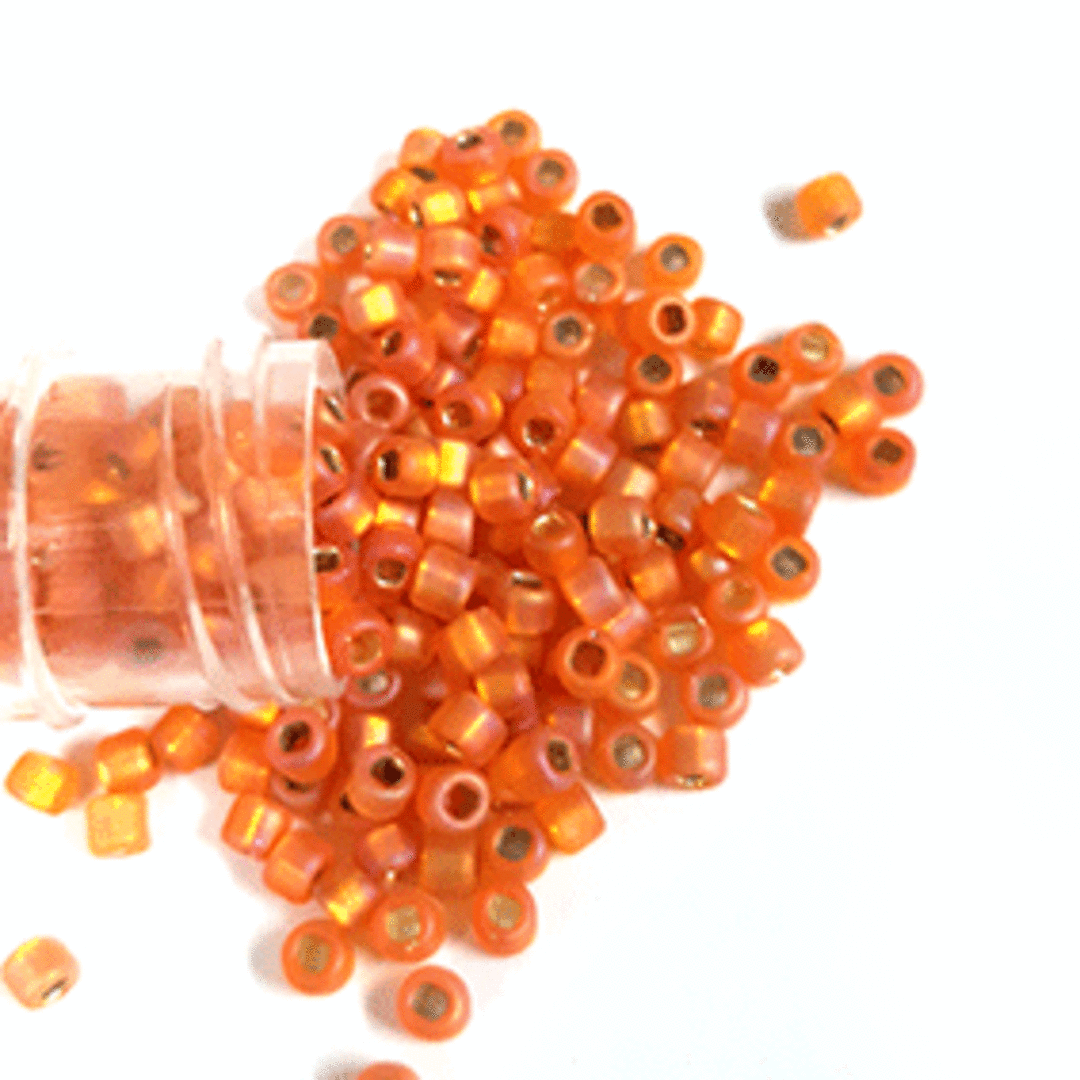 Matsuno size 8 round: F637 - Frosted Orange Shimmer (7 grams) image 0