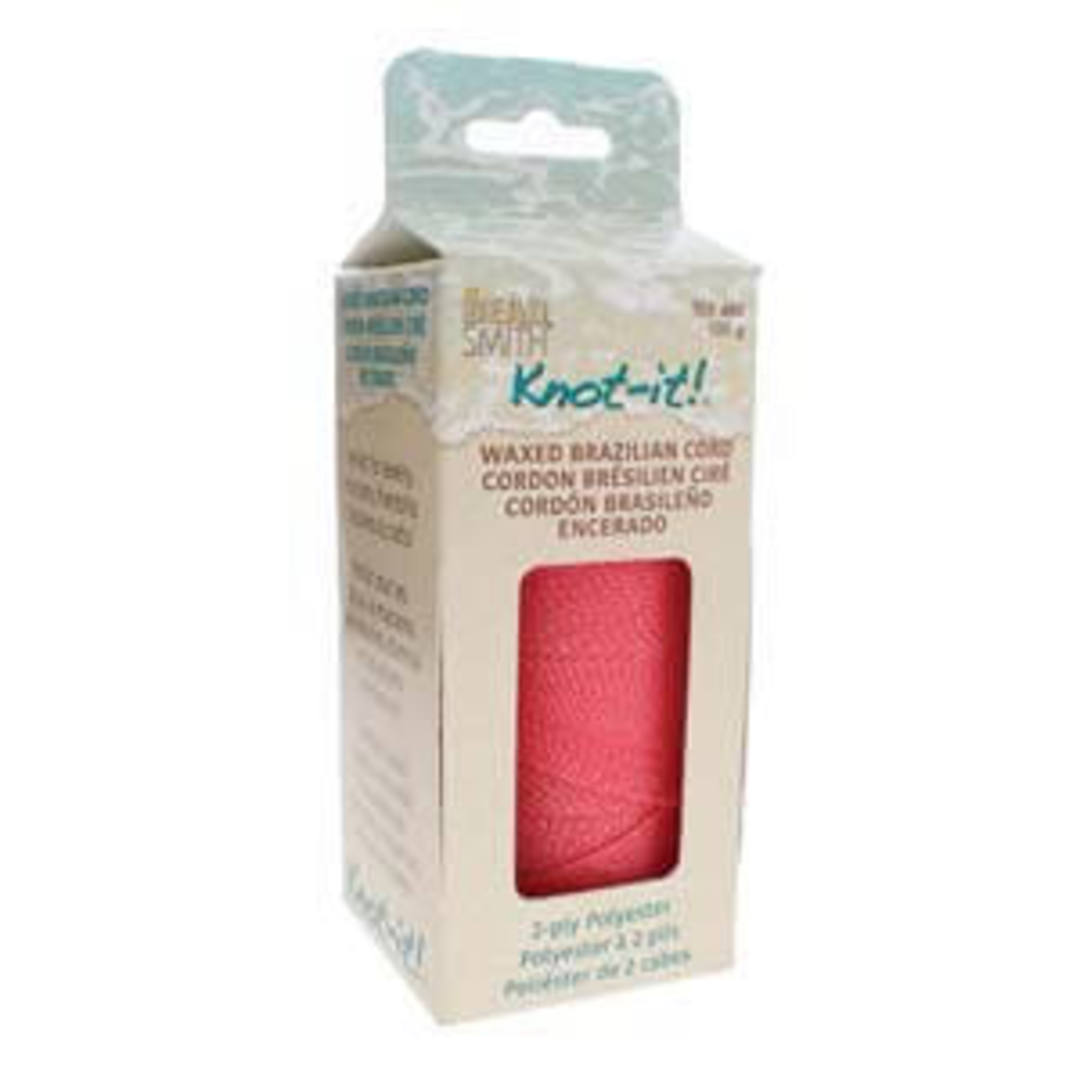 0.8mm Knot-It Brazilian Waxed Polyester Cord: Rose image 2