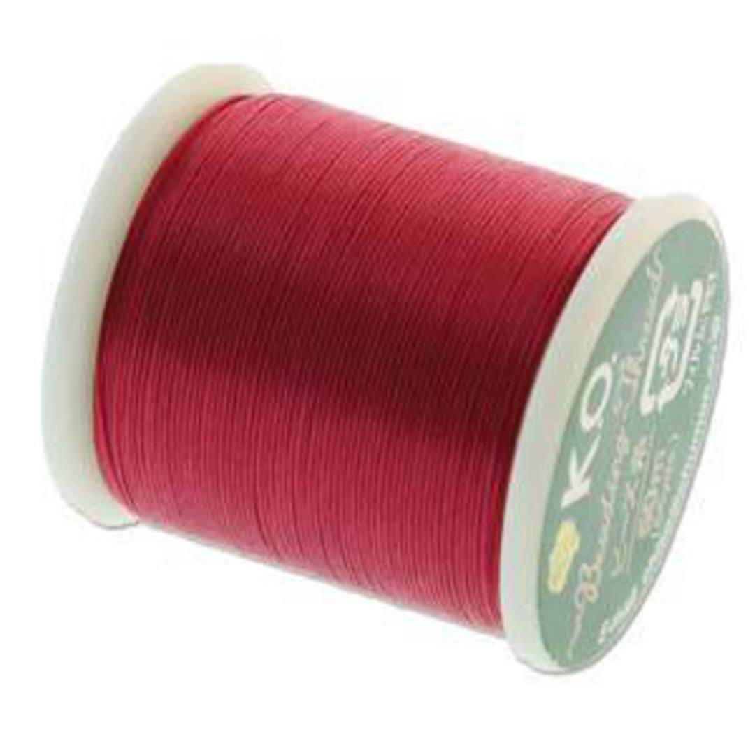 KO Beading Thread (50m spool): Scarlet Pink - KO Beading Thread