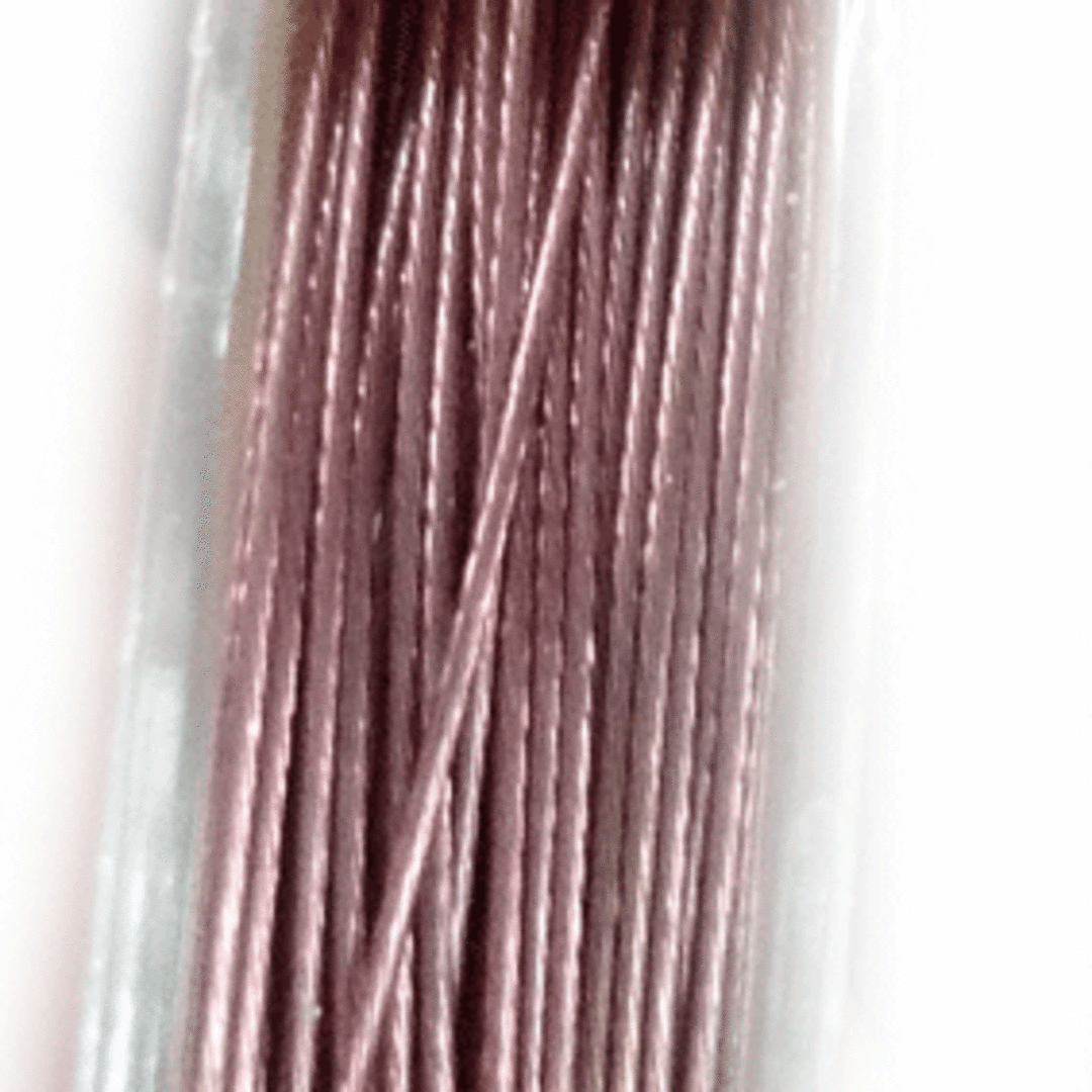 Tigertail Beading WIre: 100m roll - Vintage Rose image 0