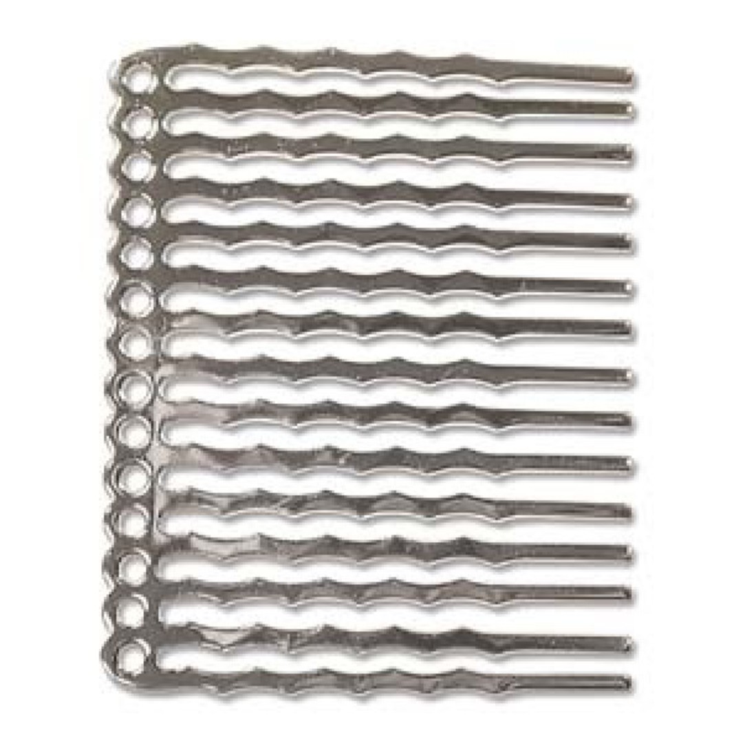 Hair Comb, bright silver image 0