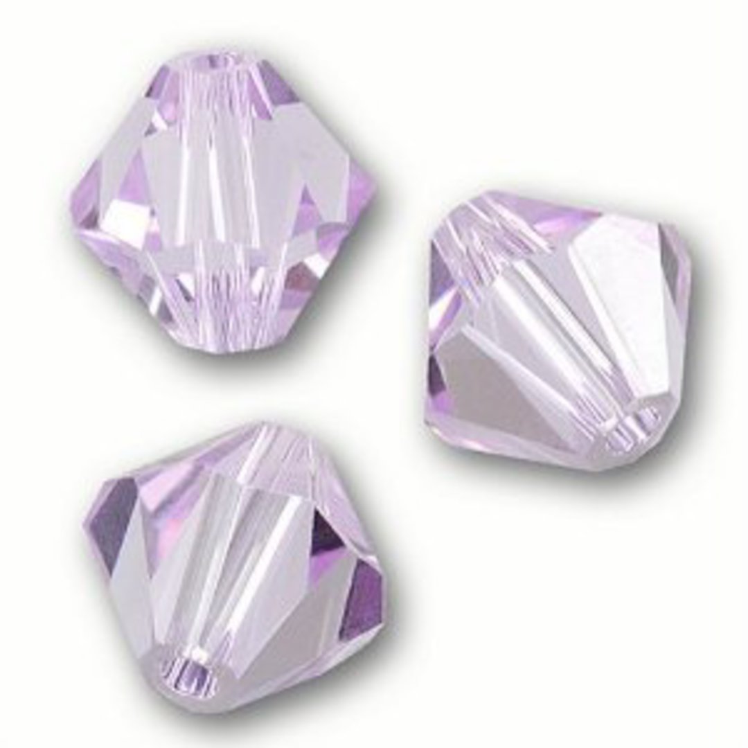 6mm Swarovski Crystal, Bicone, Violet Opal AB image 0
