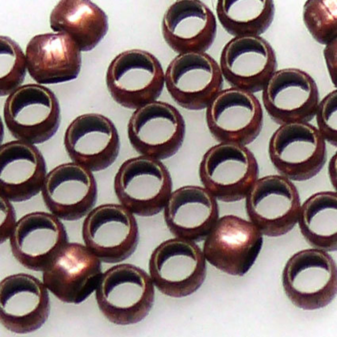 1.5mm (regular) Crimp Bead: Antique Copper image 0