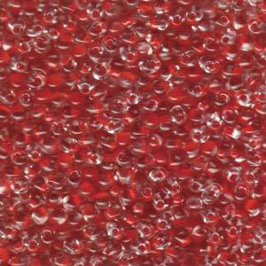 3.4mm Miyuki Drop - Red lined Crystal image 0