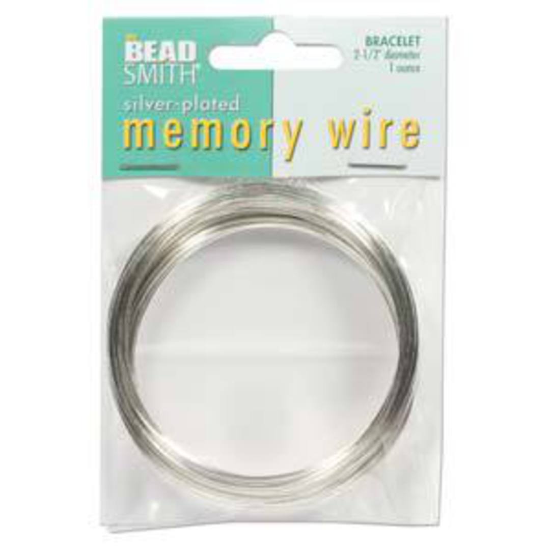 Memory Wire, Larger (2.25") Bracelet - bright silver: 1 ounce pack (approx 70 coils) image 0