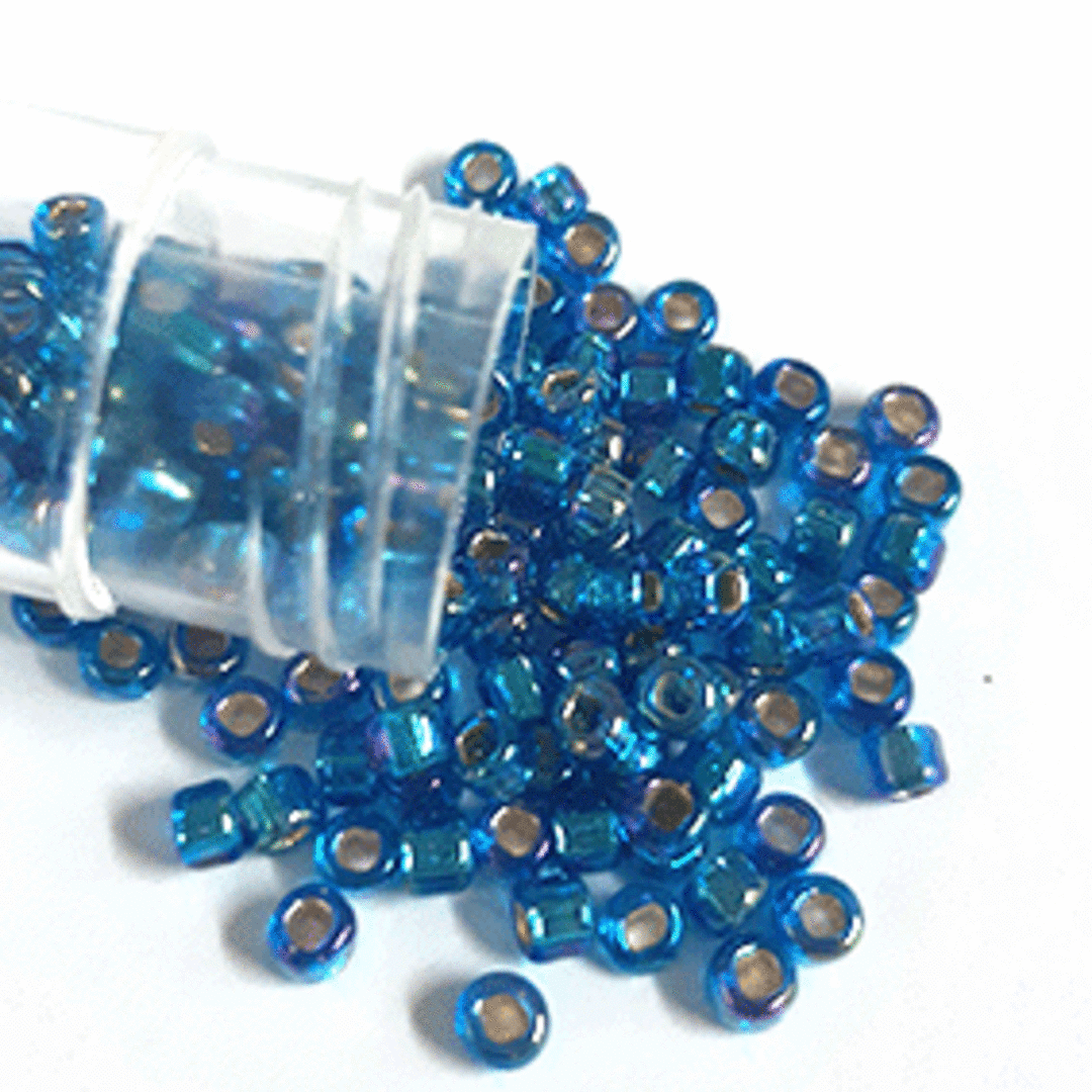 Matsuno size 8 round: 633 - Aqua Shimmer, silver lined (7 grams) image 0