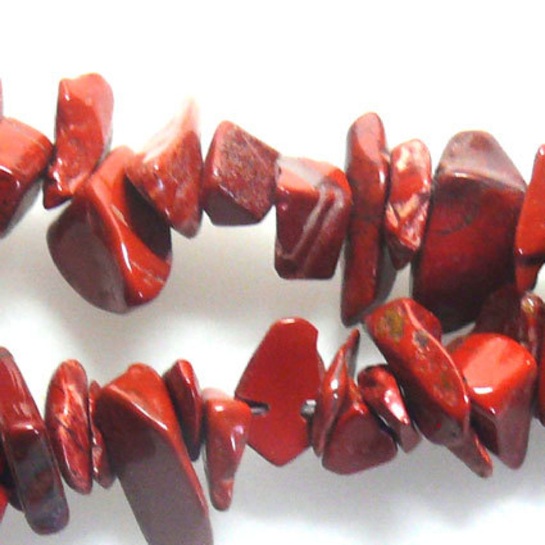 Red Jasper chips: 42cm strand image 0
