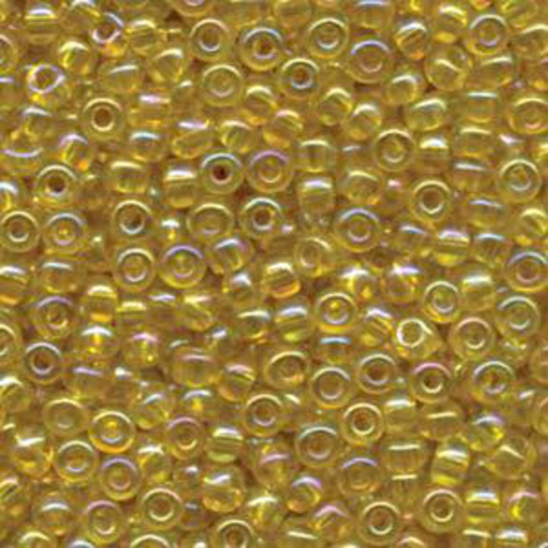 Miyuki size 6 round: 252 - Transparent Yellow AB (7 grams) image 0