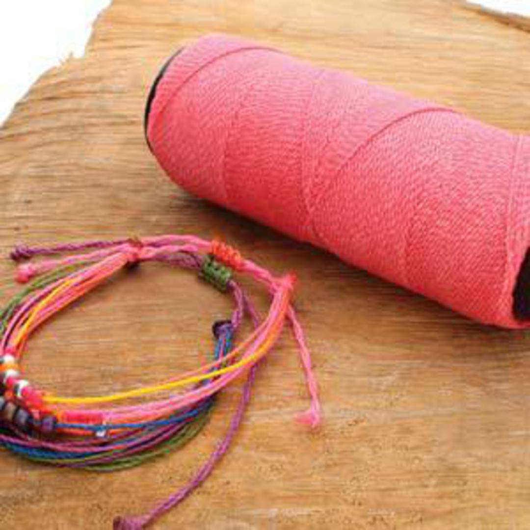 0.8mm Knot-It Brazilian Waxed Polyester Cord: Rose image 1