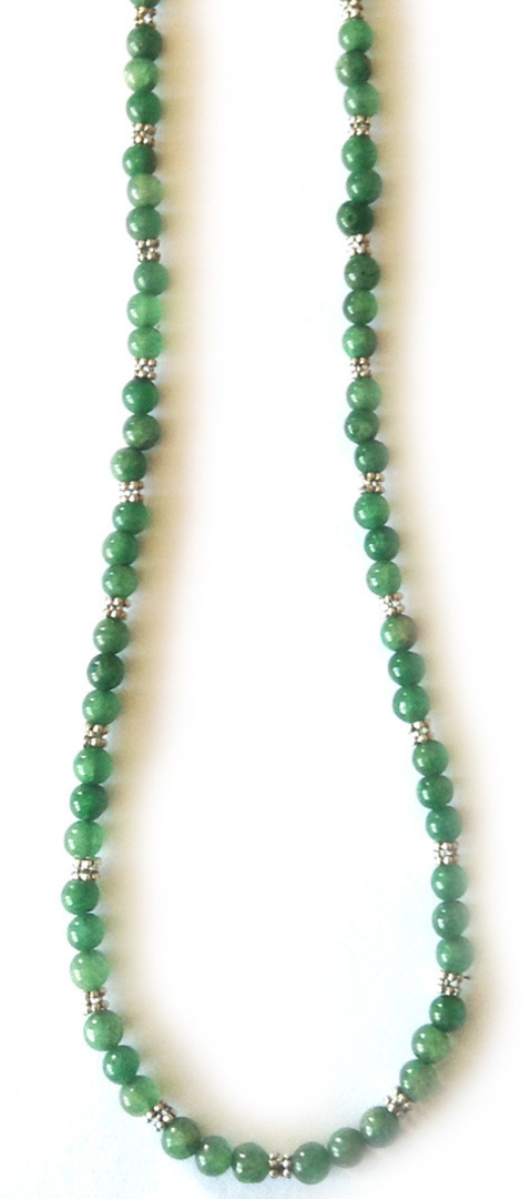 KITSET: Simple Semi Precious Necklace - Green Jade (dyed) image 1
