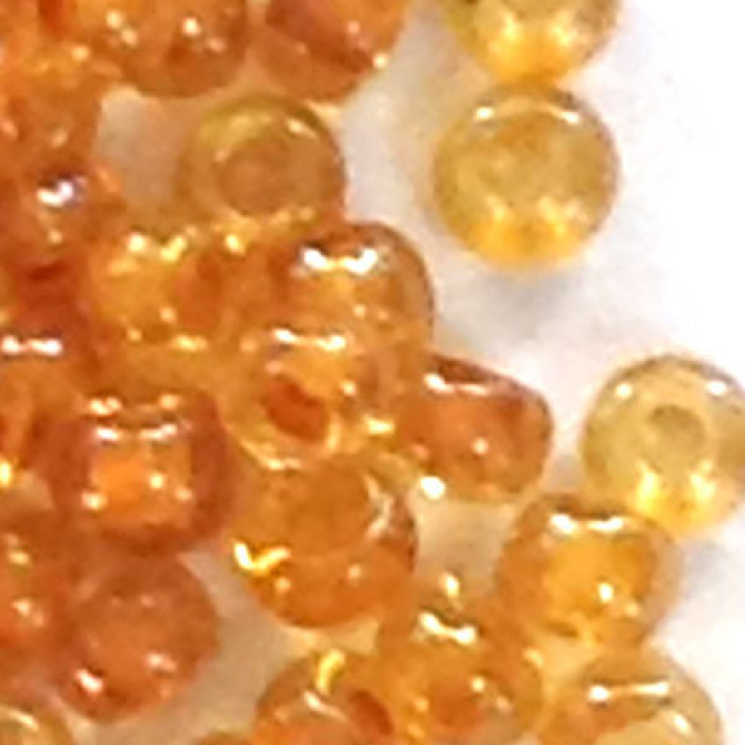 Miyuki size 11 round: 388C - Amber lined transparent (7 grams) image 0
