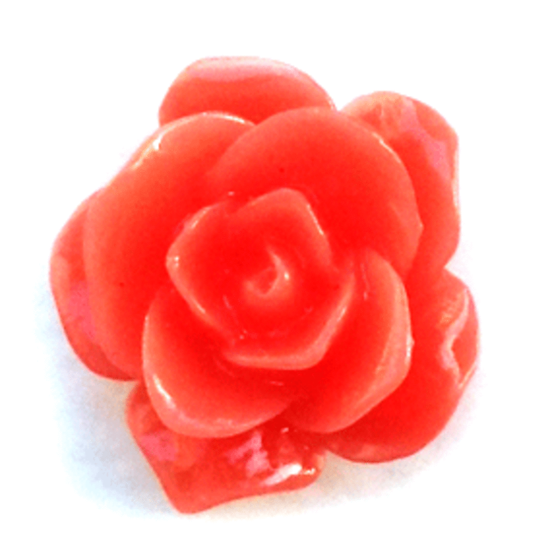 Acrylic Open Rose, 17mm, peach image 0