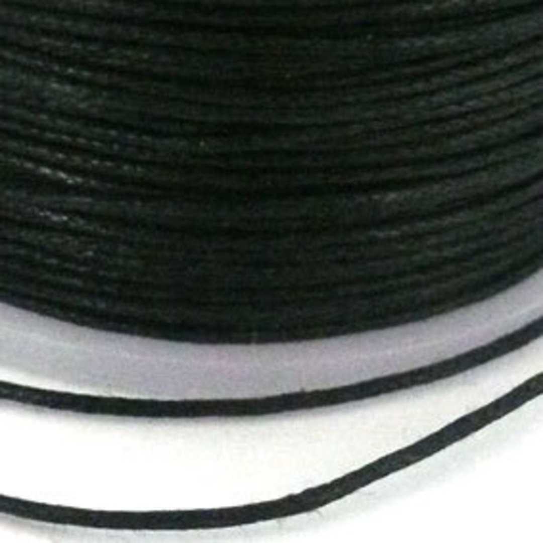 Indian round cotton cord - 0.5mm - black image 0