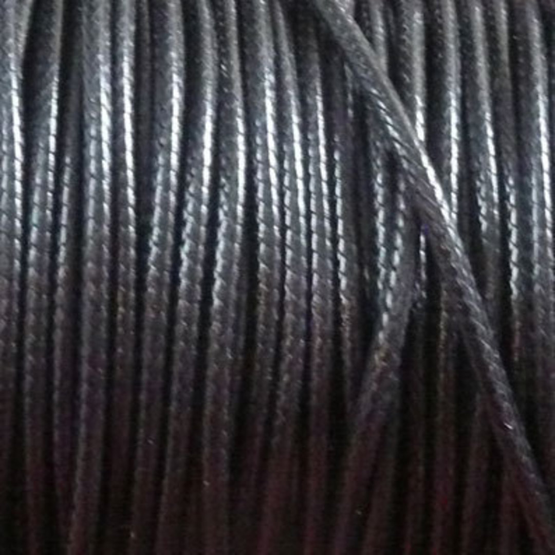 Soft Round Braided Cord, 2mm, black image 0