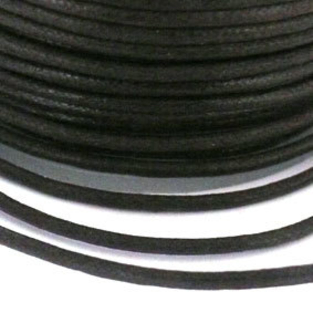 Indian round cotton cord: 2mm - dark brown image 0