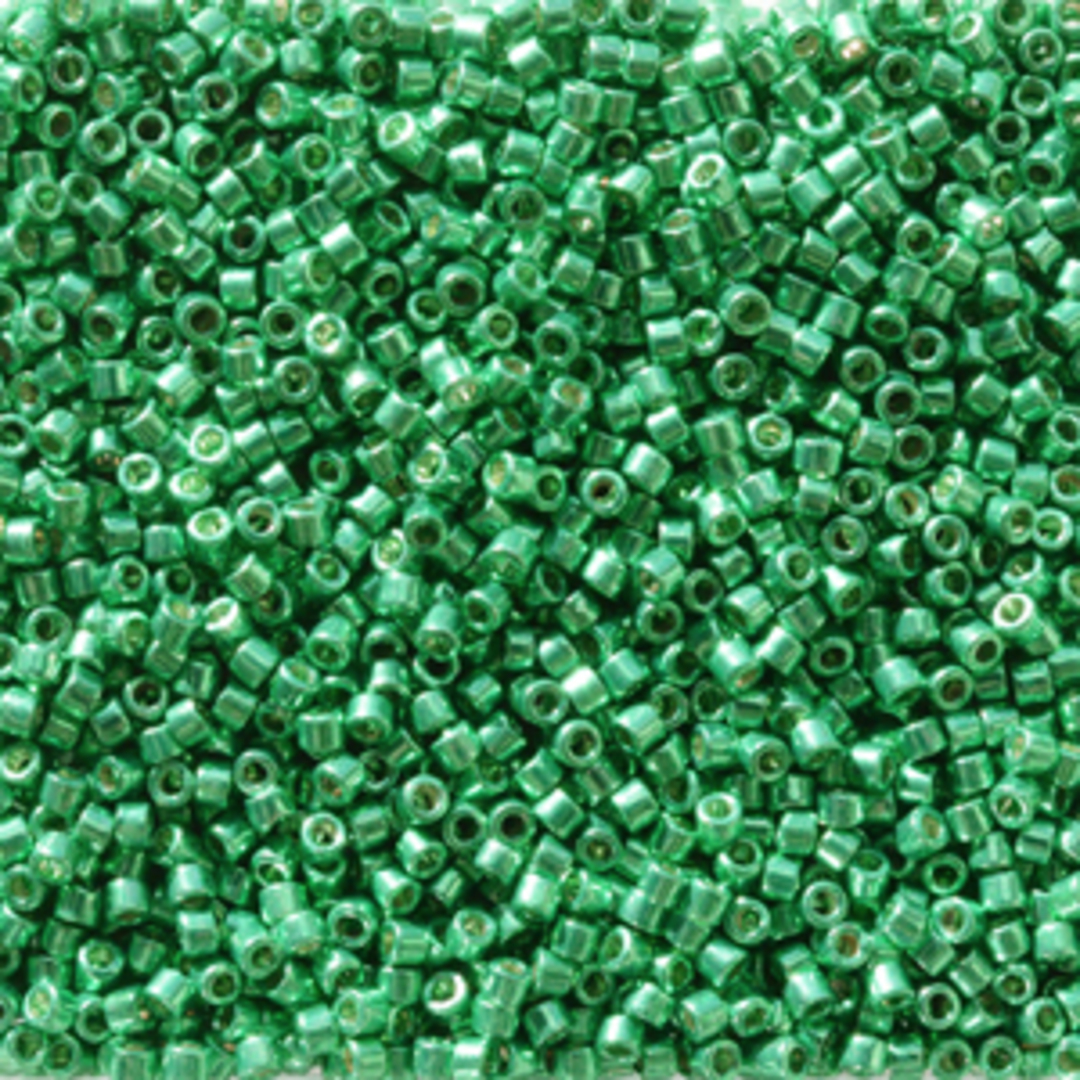 11/0 Miyuki Delica, colour 2505- Duracoat Galv Mint Green (7.2 grams) image 0