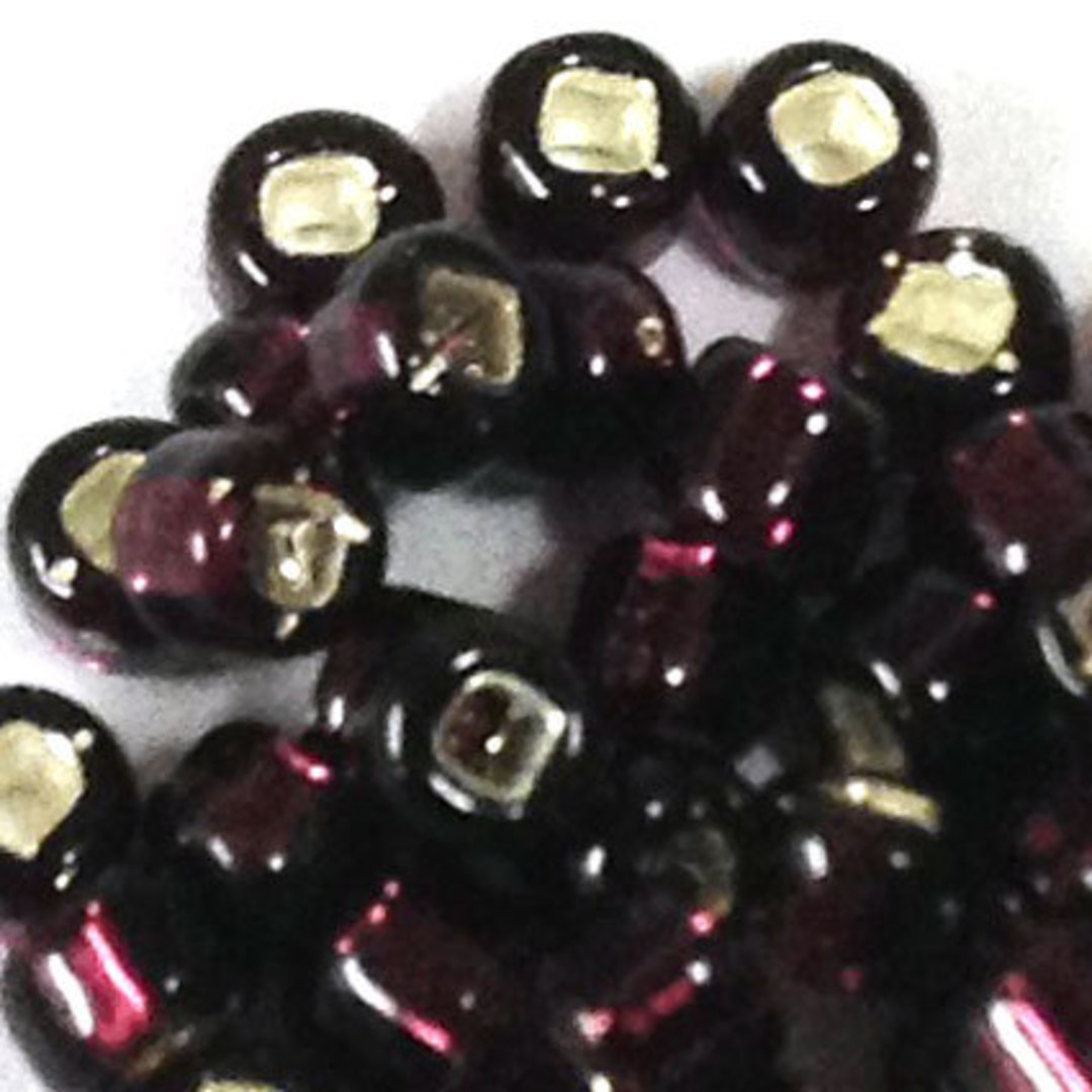 Matsuno size 8 round: 13 - Dark Amethyst, silver lined (7 grams) image 1