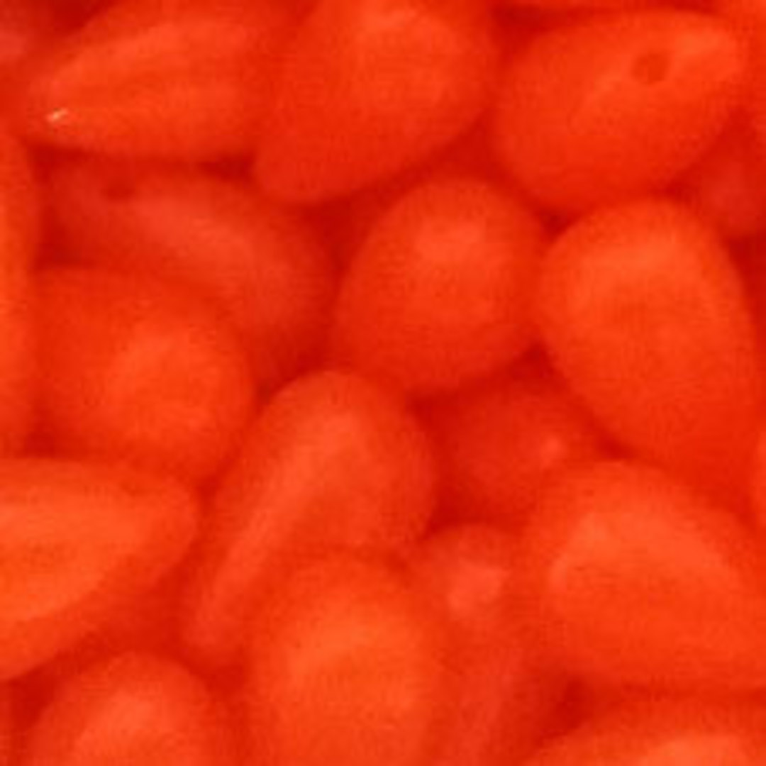 Tear Drop, 6mm x 9mm: Orange Opaque image 0
