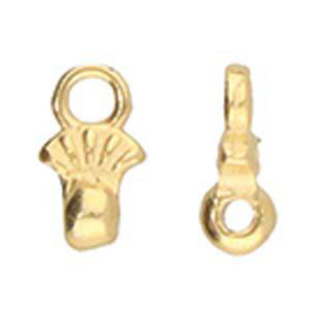 Cymbal Finding: Pilos - Size 8/0 bead ending - Gold image 1