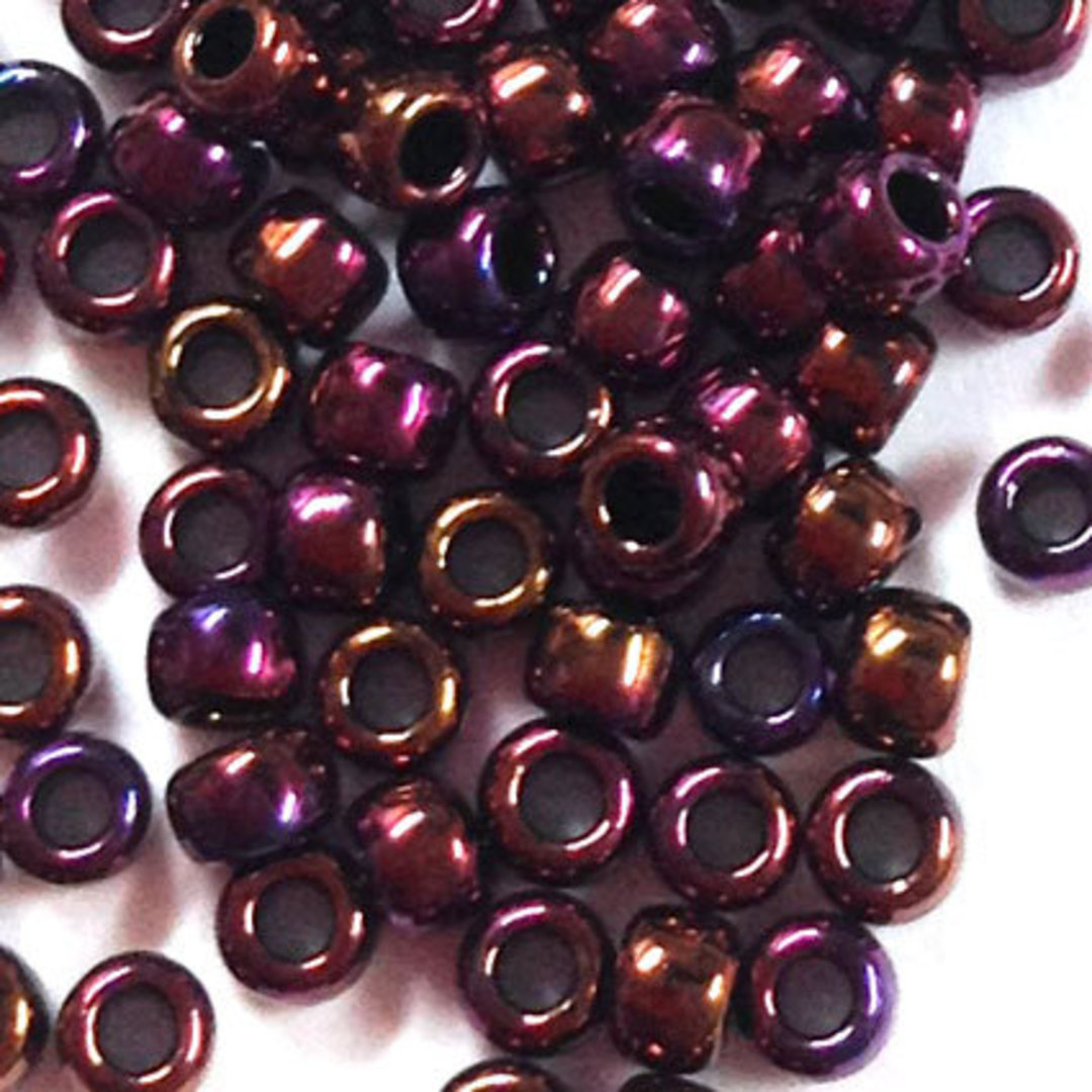 Toho size 8 round: 460A - Purple/Copper (7 grams) image 0