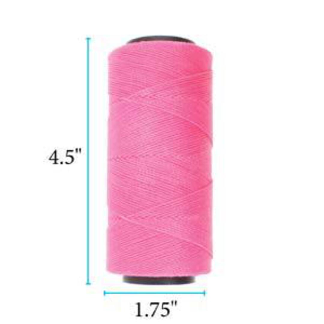 0.8mm Knot-It Brazilian Waxed Polyester Cord: Pink image 0