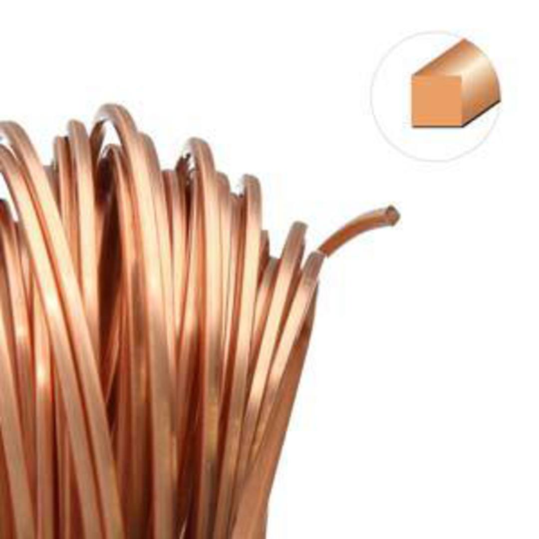 Tarnish Resistant Square Wire: Natural Copper, 18g image 1