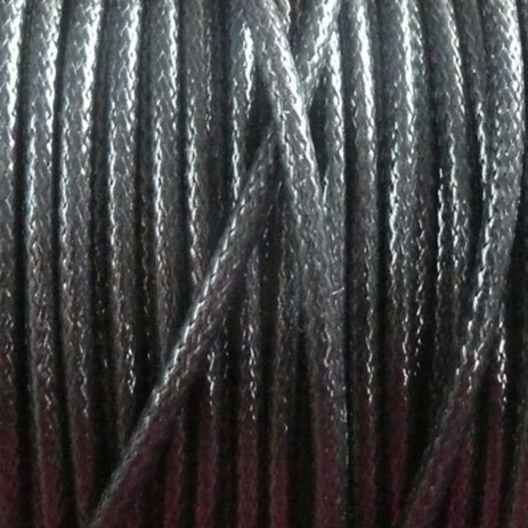 Soft Round Braided Cord, 3mm, black image 0