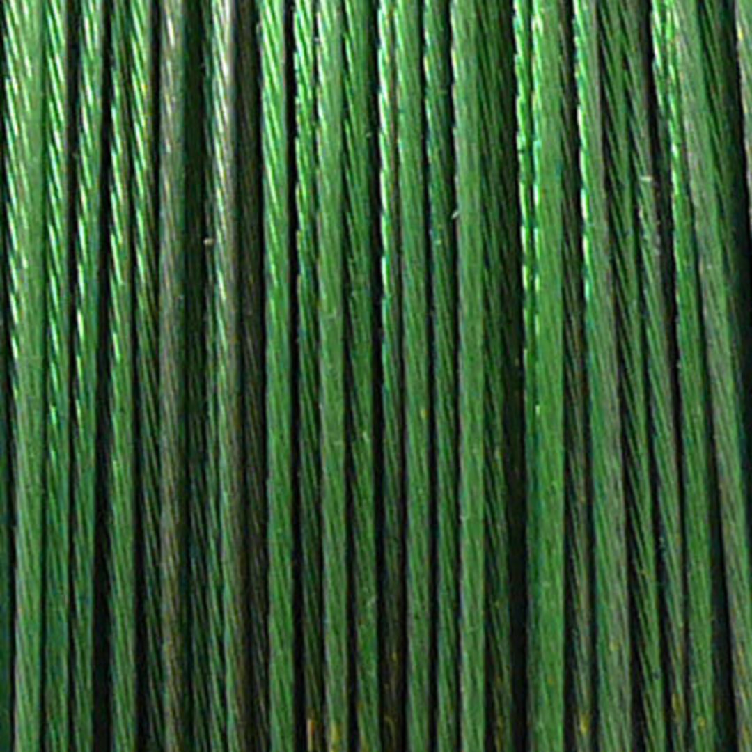 Tigertail Beading Wire: 100m roll - Grass Green image 0