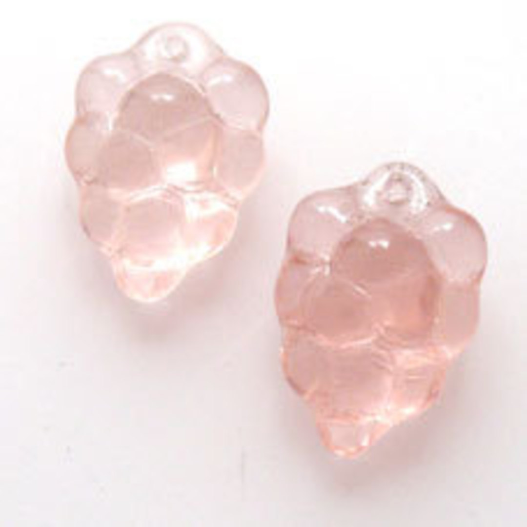 Glass grape Cluster, 10mm x 16mm - Lt Pink image 0