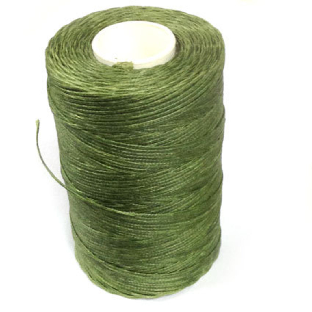 1mm Braided Waxed Cord, Olivey Green image 0