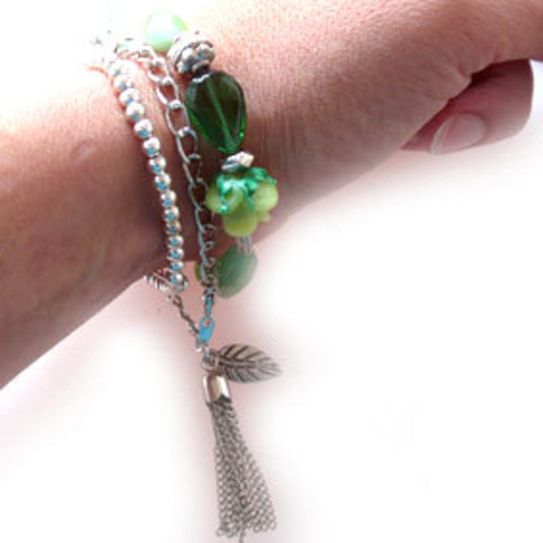 KITSET: Stacked Bracelets: Green Eclectica image 1