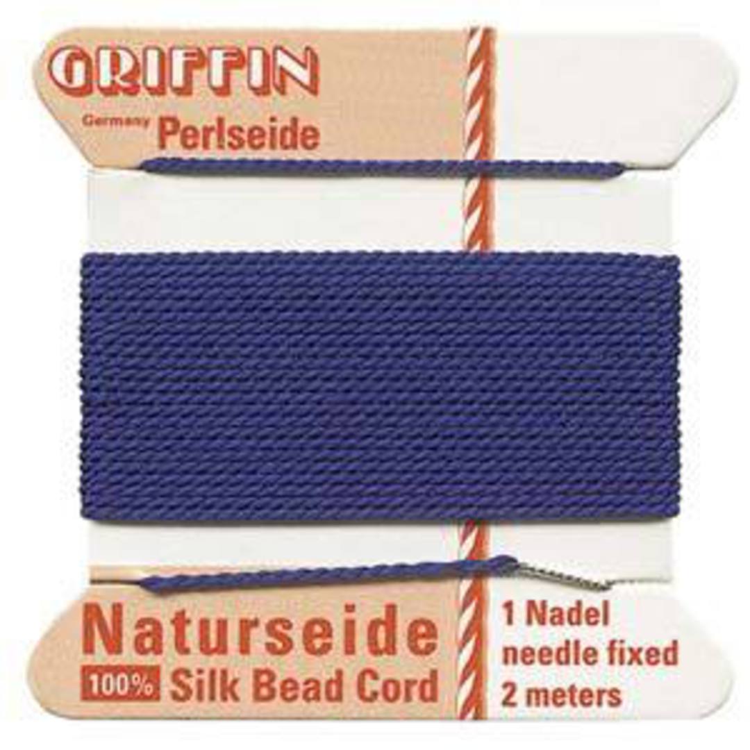 Griffin Silk Cord - Blue, dark - Size 2 (0.45mm) image 0