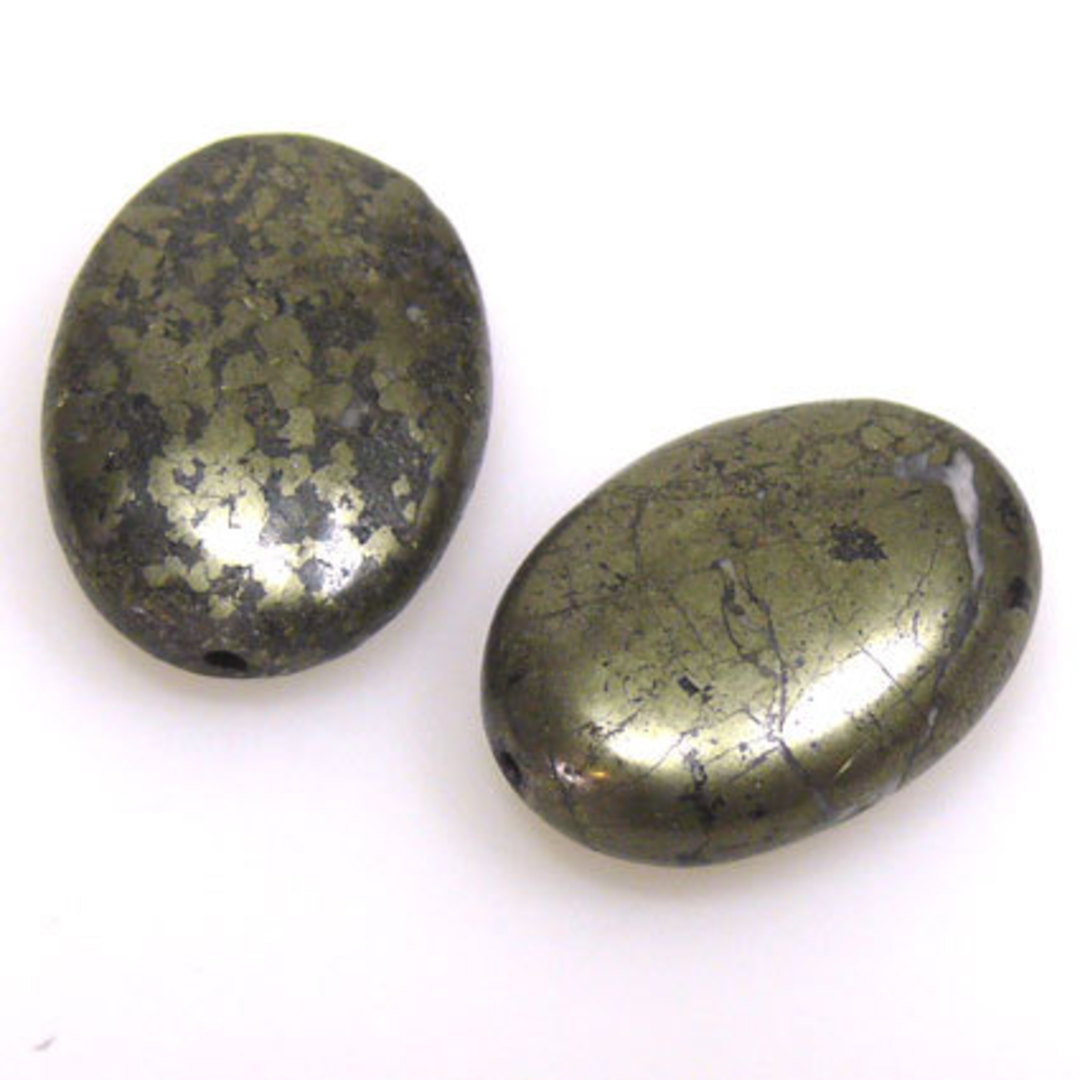 Iron Pyrite, oval, 18mm x 24mm image 0