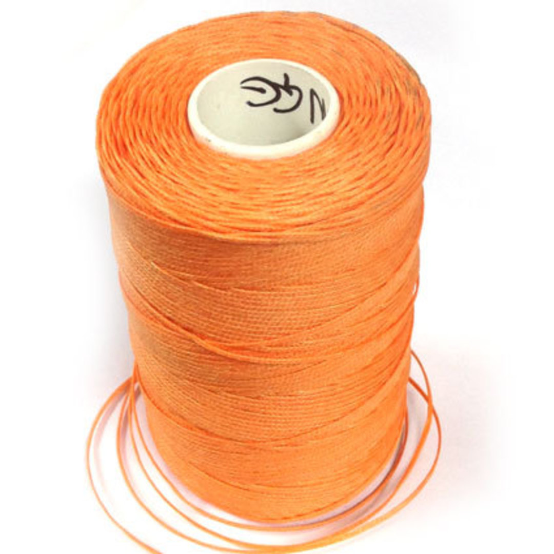 1mm Braided Waxed Cord, Orange image 0