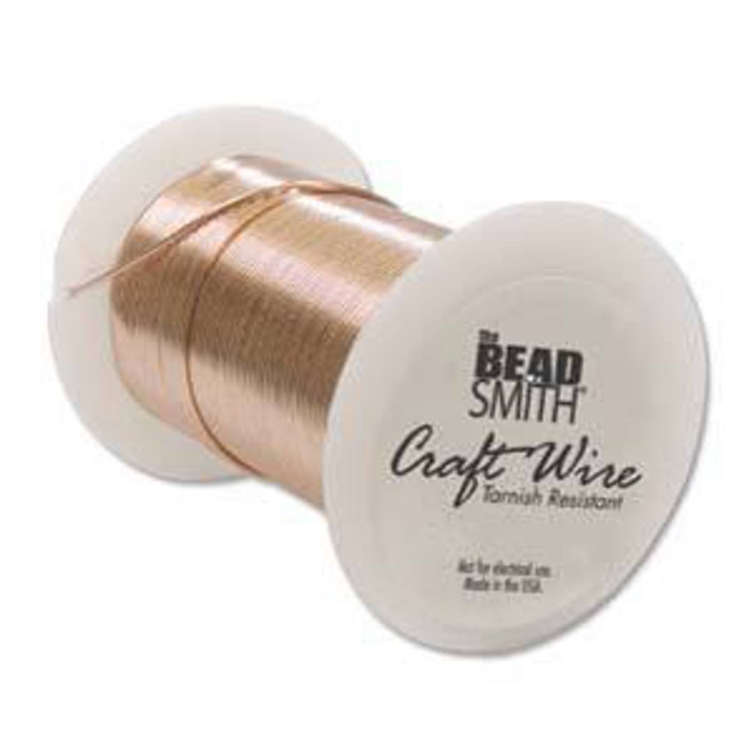 Beadsmith Antique Brass Colour Copper Craft Wire 26 Gauge - 30 Yards