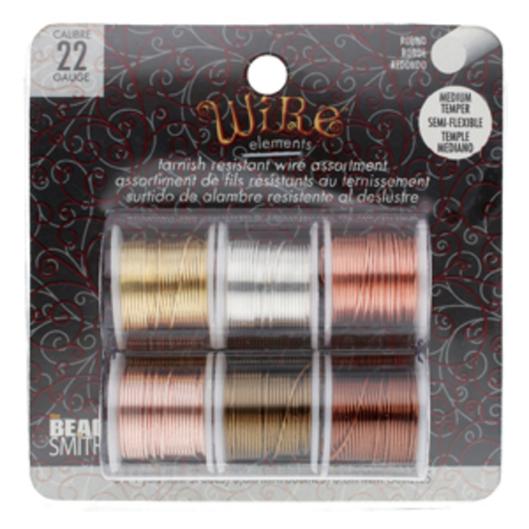 Beadsmith Craft Wire 22 gauge: 6 x mini spools - assorted colours image 1