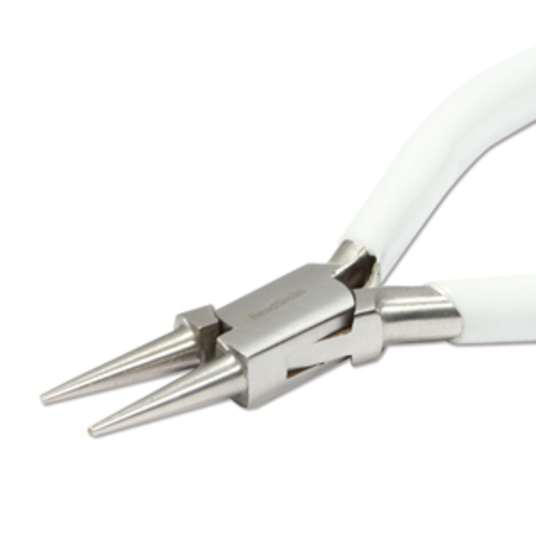 BeadSmith Round Nose Pliers: Heavier Duty: White Handle image 2