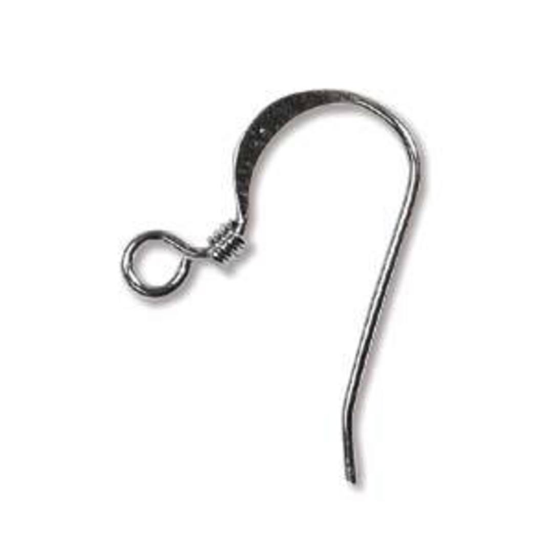 Zulu earring hook (16.5mm) - gunmetal (nickel free) image 0