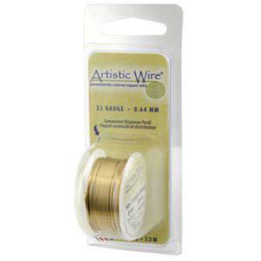 Artistic Wire: 32 gauge - Tarnish Resistant  Brass (27.4m spool) image 0